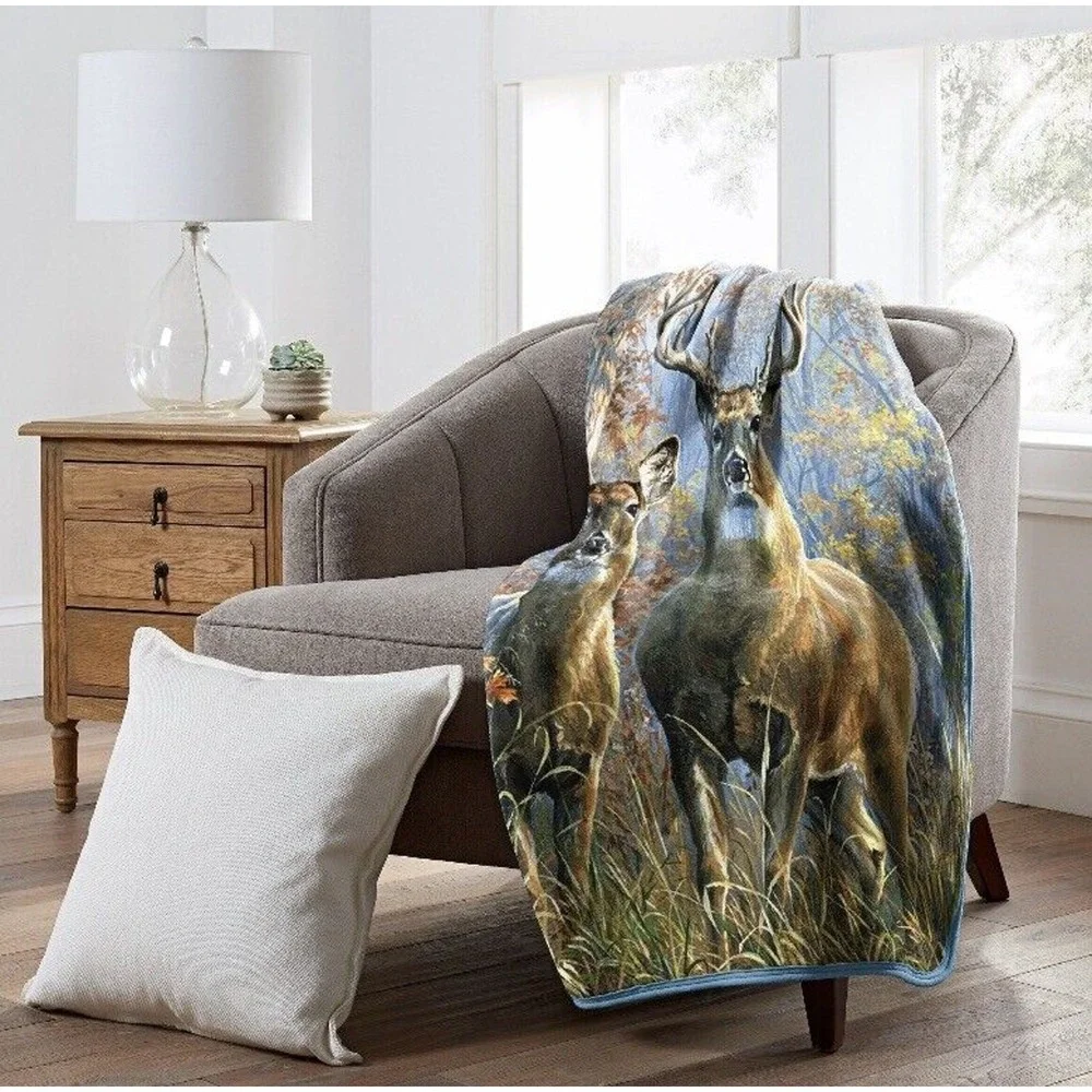 Deer Plush Throw‎ Blanket 50